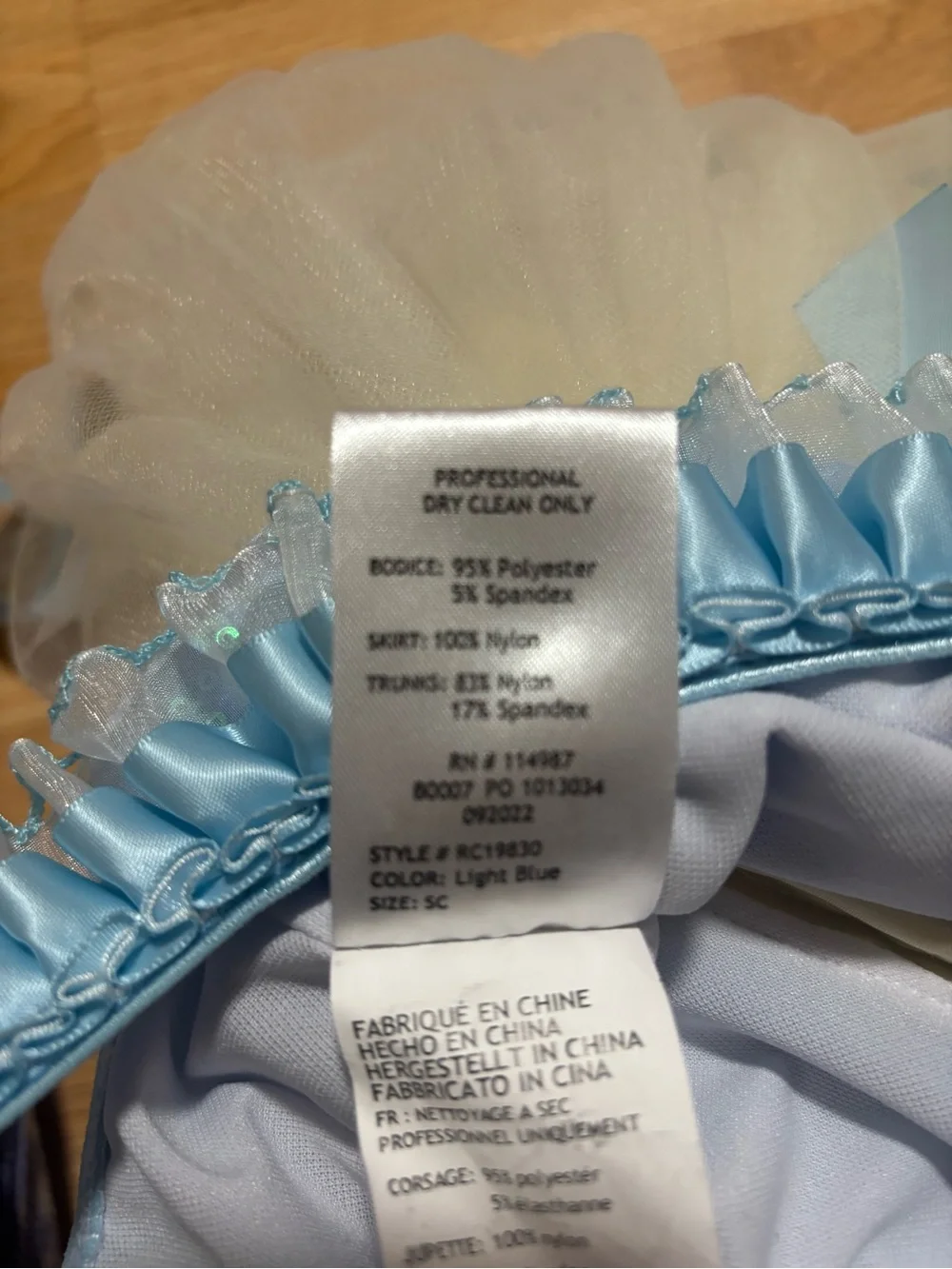 “Revolution Dancewear” dress/costume size SC (Size 4/6) in excellent condition